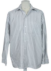 Pánska bielo-sivá pruhovaná košeľa Olymp vel. 41