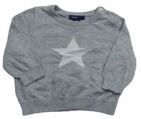 Sivý ľahký sveter s hviezdičkou GAP