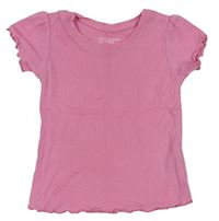 Ružové rebrované tričko PRIMARK