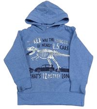 Modrá mikina s dinem a kapucňou H&M