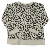 Bílá mikina s leopardím vzorem H&M