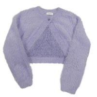 Lila chlpaté svetrové bolerko Next