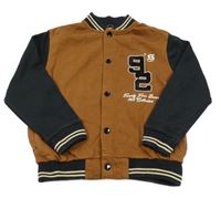 Hnědo-černá baseballová mikina s číslem Next