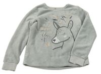 Svetlosivá chlpatá mikina s oslíkem C&A