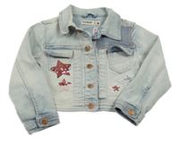 Světlemodrá riflová bunda s hvězdami Desigual