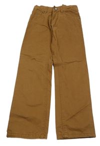 Hnedé plátenné nohavice Pocopiano