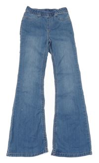 Modré flare džegíny H&M