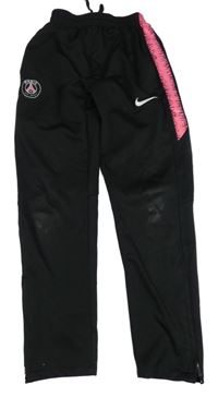 Černo-růžové fotbalové tepláky Paris Saint Germain Nike