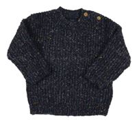 Tmavomodrý melírovaný sveter George