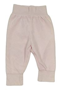 Světlerůžové sametové tepláky s pruhovaným pasem H&M