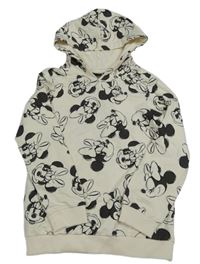 Smetanová mikina s Minnie a kapucí Disney