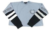 Světlemodro-čierna crop mikina s nápisom zn. New Look