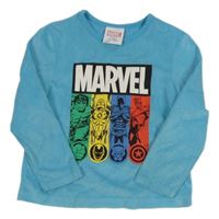 Modré sametové pyžamové triko - Avengers Marvel