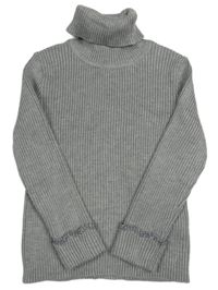 Sivý rebrovaný svetrový rolák Primark