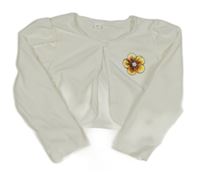 Bílé bolérko s kvietkom