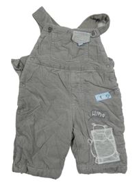 Šedé laclové zateplené manšestráky Tiny Ted