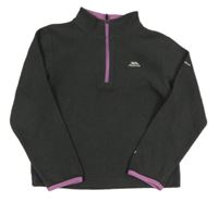 Antracitovo-fialová fleecová funkčná mikina Trespass