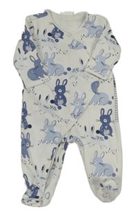 Bílý overal se zajíčky Next