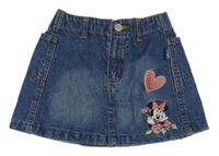 Modrá rifľová sukňa s Minnie Disney