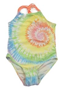 Barevné batikované jednodílné plavky Primark