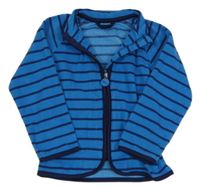 Modrá pruhovaná fleecová prepínaci mikina TCM