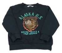 Tmavomodrá mikina s překlápěcími flitre H&M