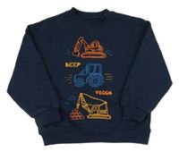 Tmavomodrá mikina s bágrom Primark