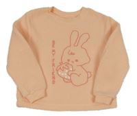 Marhuľová huňatá mikina so zajícem H&M