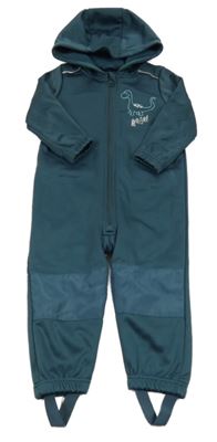 Tmavomodrošedá softshellová kombinéza s dinem a kapucňou Lupilu