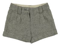 Sivé melírované vlnené kraťasy Next