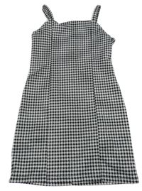 Čierno-sivé vzorované šaty so trblietkami PRIMARK