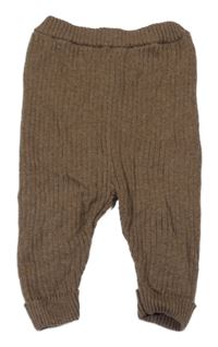 Hnedé pletené rebrované nohavice Mamas&Papas