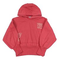 Růžová mikina s nápisem a kapucí Primark