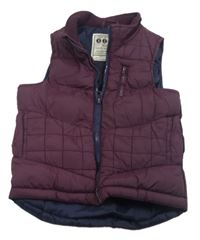 Švestková šusťáková zateplená vesta Matalan