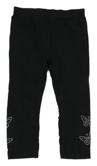Čierne capri legíny s kamienkami Kiki&Koko