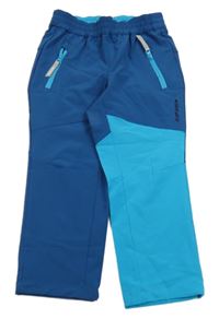 Tmavomodro-tyrkysové funkčné šušťákové nohavice Icepeak