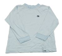 Světlemodro-biele pruhované tričko so slonom