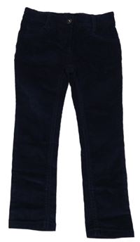 Tmavomodré manšestrové kalhoty Topolino