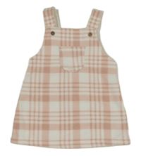 Bielo-ružové kockované fleecové šaty George