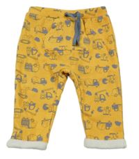 Okrové zateplené tepláky s auty Ergee