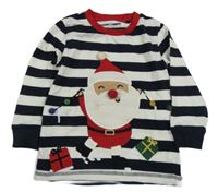 Tmavomodro-bílé pruhované mikinotriko se Santou Next 