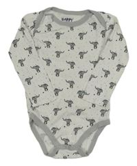 Bielo-sivé body so slonmi Tchibo