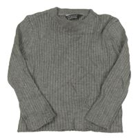 Sivý rebrovaný sveter Primark