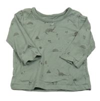 Khaki tričko s dinosaurami George