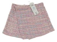 Nové - Svetloružová -farebné sukňové kraťasy Pepco