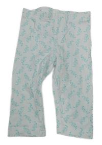 Biele capri legíny s plameňáky Impidimpi