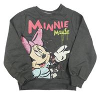 Sivá oversize mikina s Minnií zn Disney