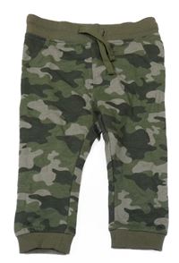 Kaki-sivé army tepláky Sinsay