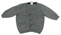 Čierno-sivo-biely melírovaný prepínaci sveter zn. H&M