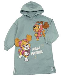 Olivovošedé teplákové šaty s PAW PATROL a kapucí C&A